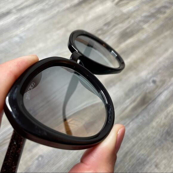 Jimmy Choo Women's Black MACE/S NS8/IC Plastic Frame Sunglasses sz 53-21-145 - Picture 12 of 12